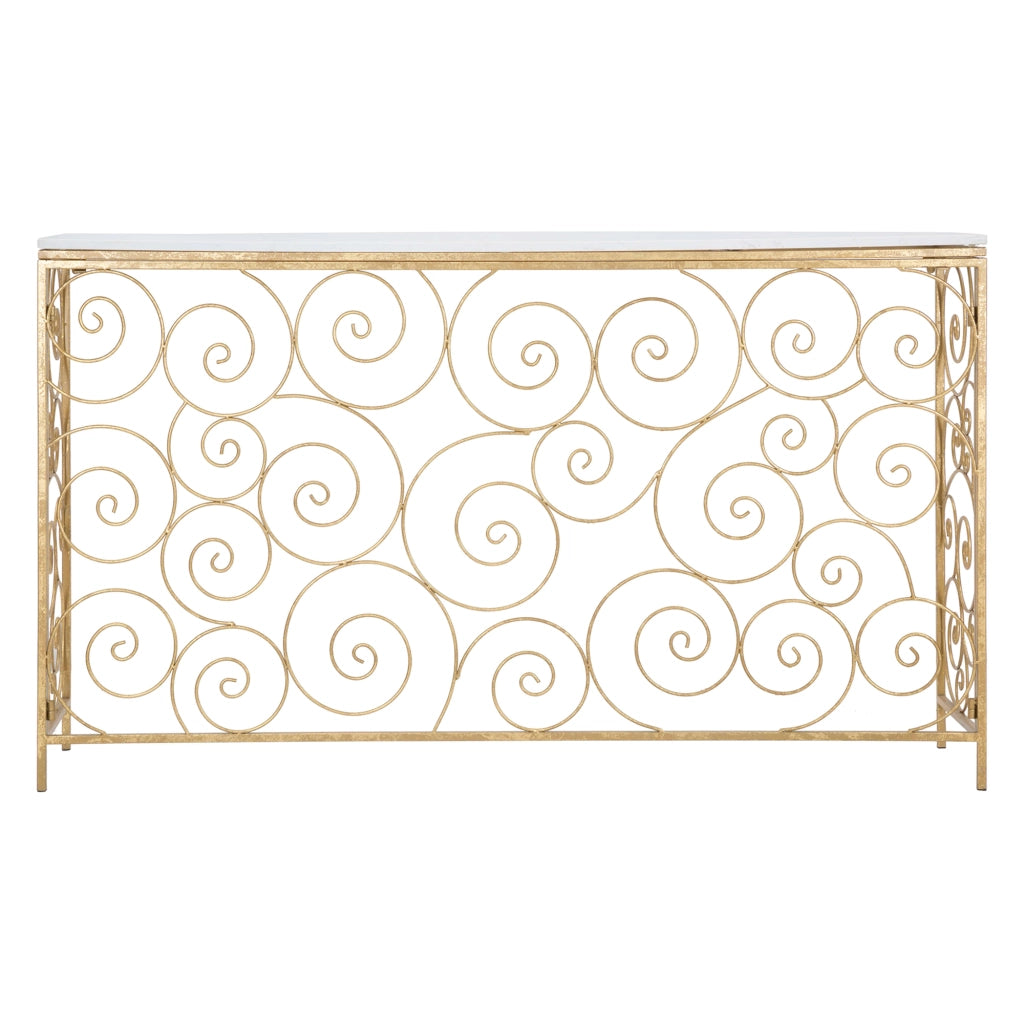 Goris, Consolle un Ripiano, 140x36x82h cm Bianco