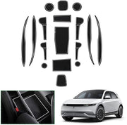 Pannelli antislittamento per Hyundai Ioniq 5 2021-2023 2024, Pannelli di gomma per console centrale e contenitore, Pannelli di stoccaggio per Hyundai Ioniq 5, Pannelli di protezione per Deurne, Compatibile con Hyundai Ioniq 5 (bianco)