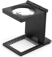 Draadloep con 10x ingrandimento e scala per saldatura, cucito e tessuto - utile metallo linometro da stuoia