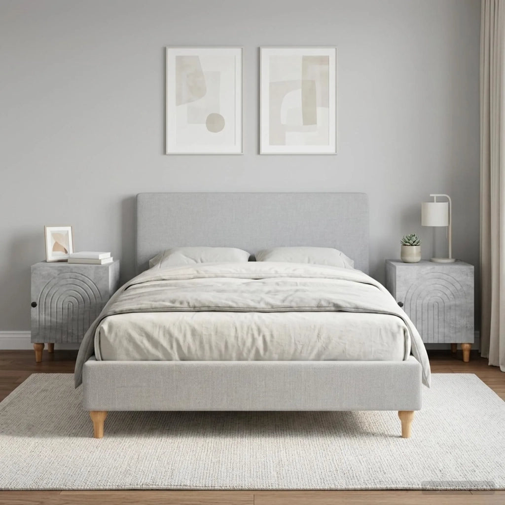 Armadio da Notte 2 pcs Grigio Cemento 43 x 34,5 x 50 cm 894112