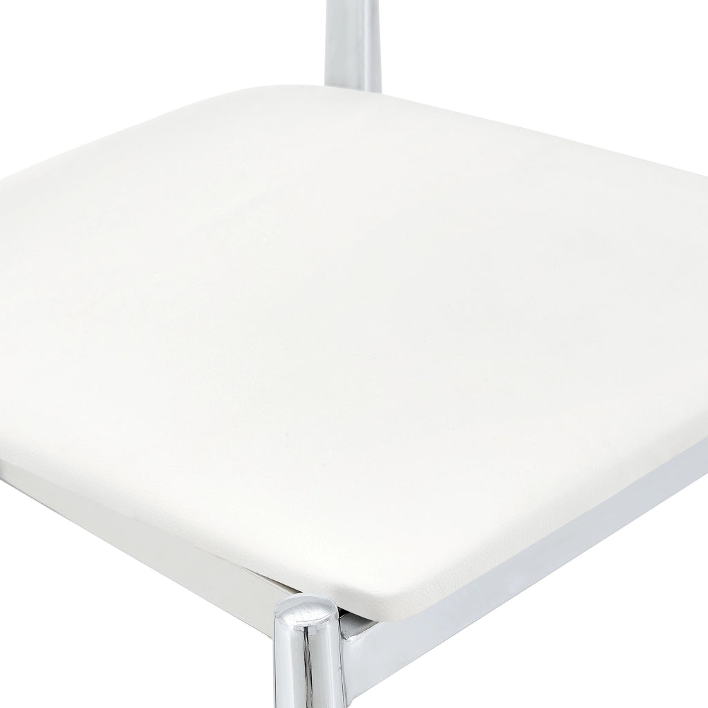 SEDIA da pranzo imbottita Set da 2 pezzi 80 cm PU Bianco