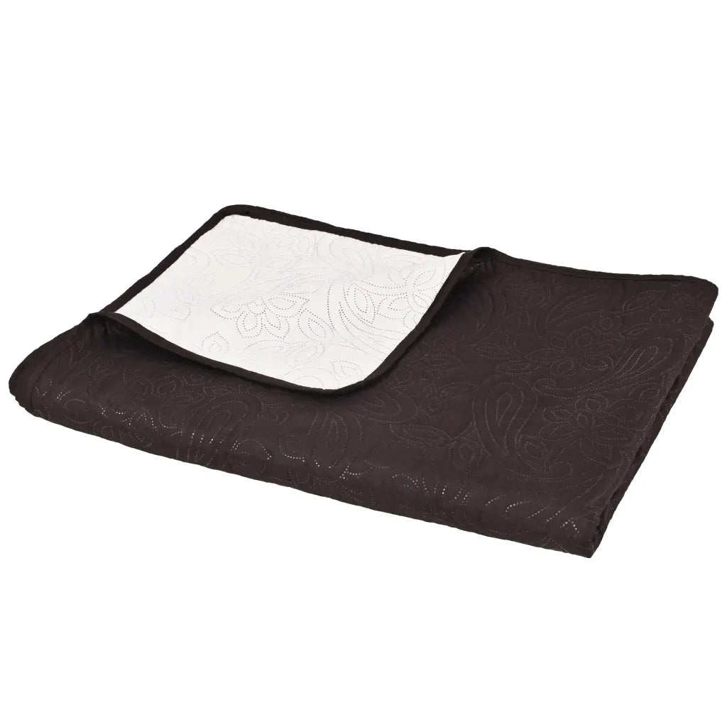 Copriletto Double-Face Trapuntato 170x210 cm Crema e Marrone CFW7573239