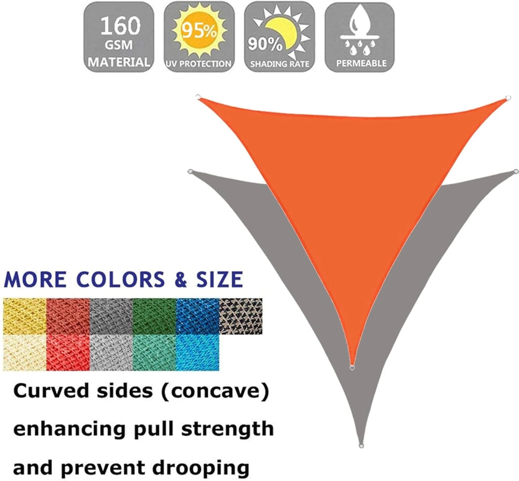 Tenda parasole a vela impermeabile per esterni, per patio, giardino, cortile, piscina, garage coperto, protezione UV, tessuto durevole