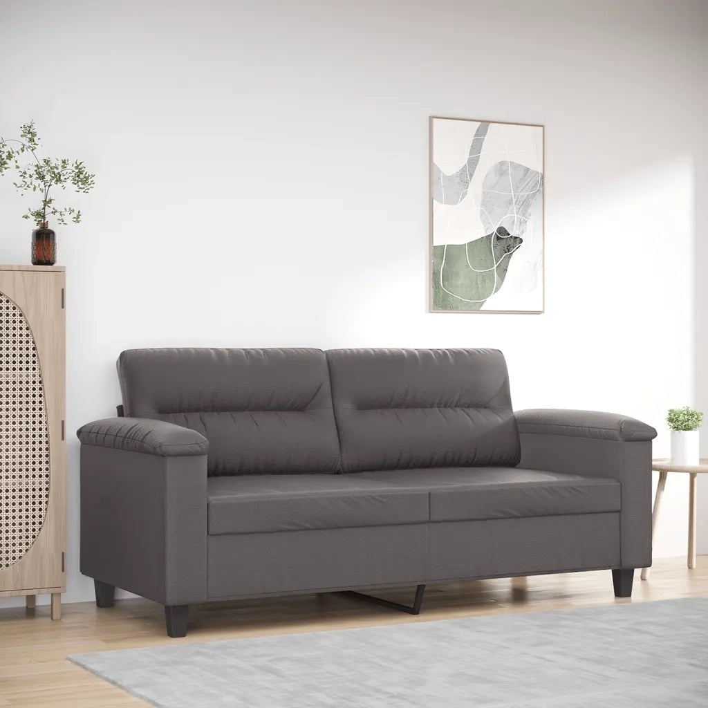 Divano a 2 Posti Grigio 140 cm in Similpellecod mxl 109376