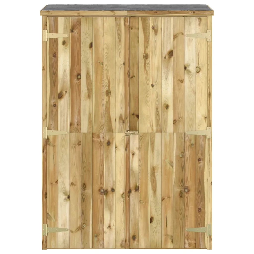 Capanno Giardino Attrezzi 123x45x171cm Pino Massello Impregnato 318196