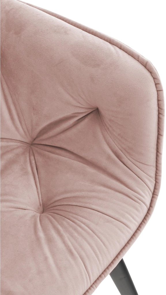 Set di 4 poltroncine Tanna in velluto rosa