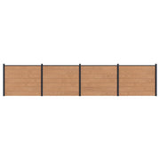 Pannello di Recinzione 4 pcs WPC e Alluminio Marrone 3429459