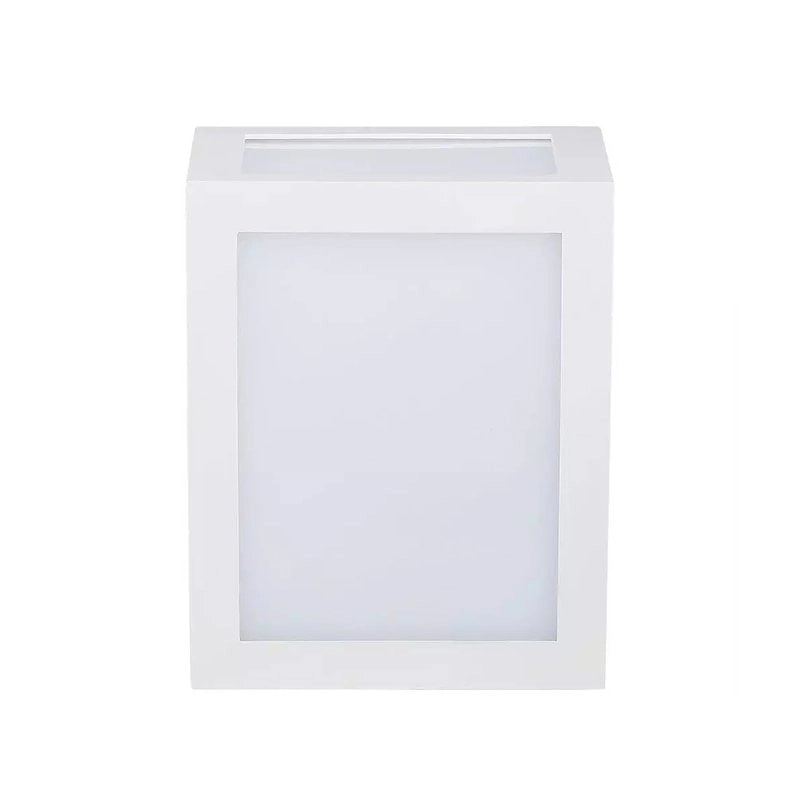 Applique Lampada Led Da Muro Parete a Lanterna 12W 4000K Carcassa Bianca IP65 360 Gradi SKU-8335