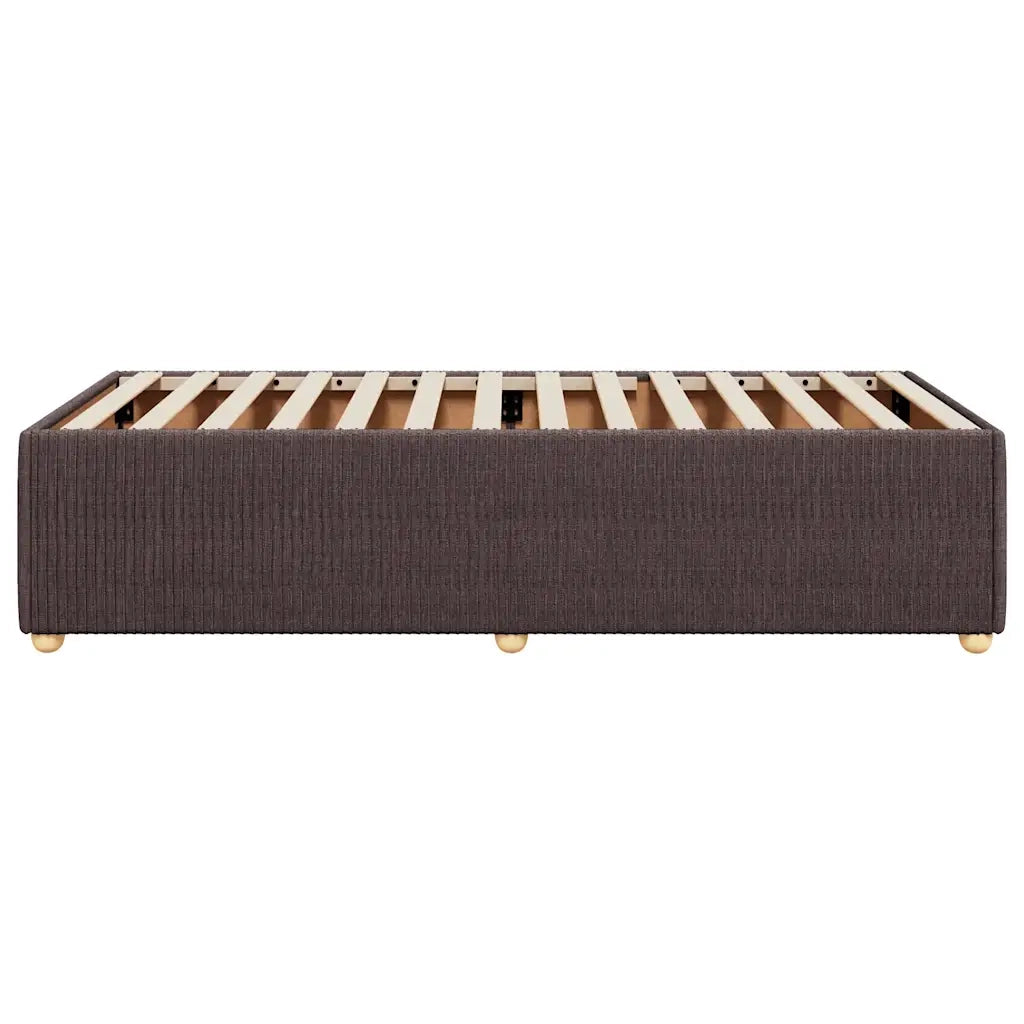Giroletto senza Materasso-Struttura Letto Marrone Scuro 80x200 cm Tessuto 143082