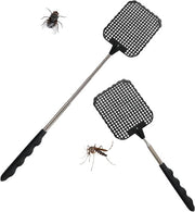 Set a due pezzi di zanzariere telescopici con manico in acciaio inox