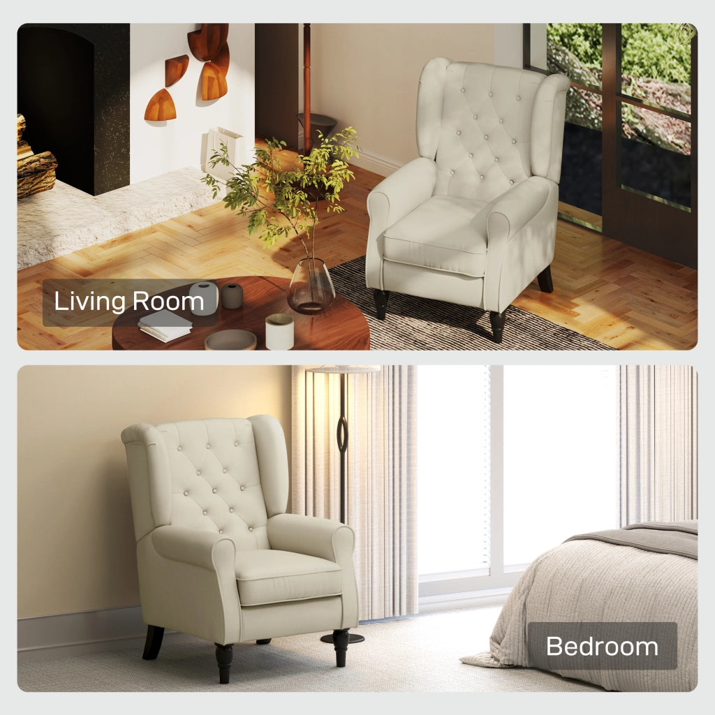 Poltrona Relax Velluto Trapuntata ¨C Zephmum ¨C Bianco 74x86x102