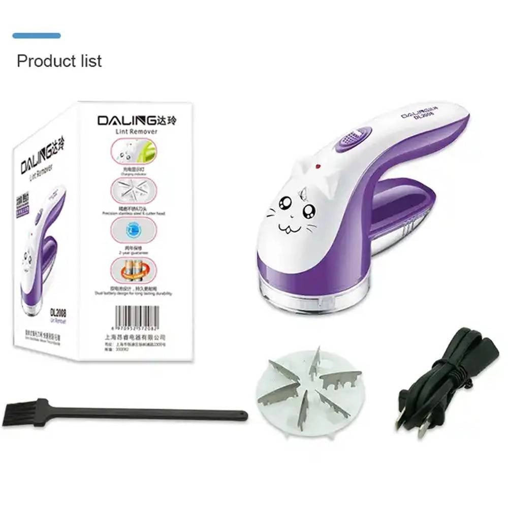 Trade Shop - Levapelucchi Elettrico Ricaricabile Usb Leva Togli Pelucchi Maglione A 3 Lame -