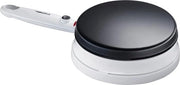Frittelle Maker Senza Cavo 700W - Frittelle Sottili - Inclusa Ciotola per Frittelle - Superficie di Cottura 185 cm - Bianco