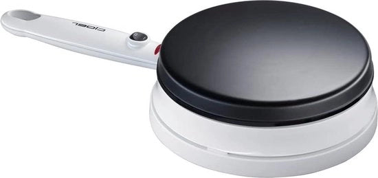 Frittelle Maker Senza Cavo 700W - Frittelle Sottili - Inclusa Ciotola per Frittelle - Superficie di Cottura 185 cm - Bianco