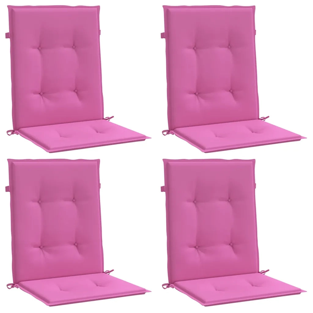 Cuscini per Sedia con Schienale Basso 4 pz Rosa in Tessutocod mxl 70349