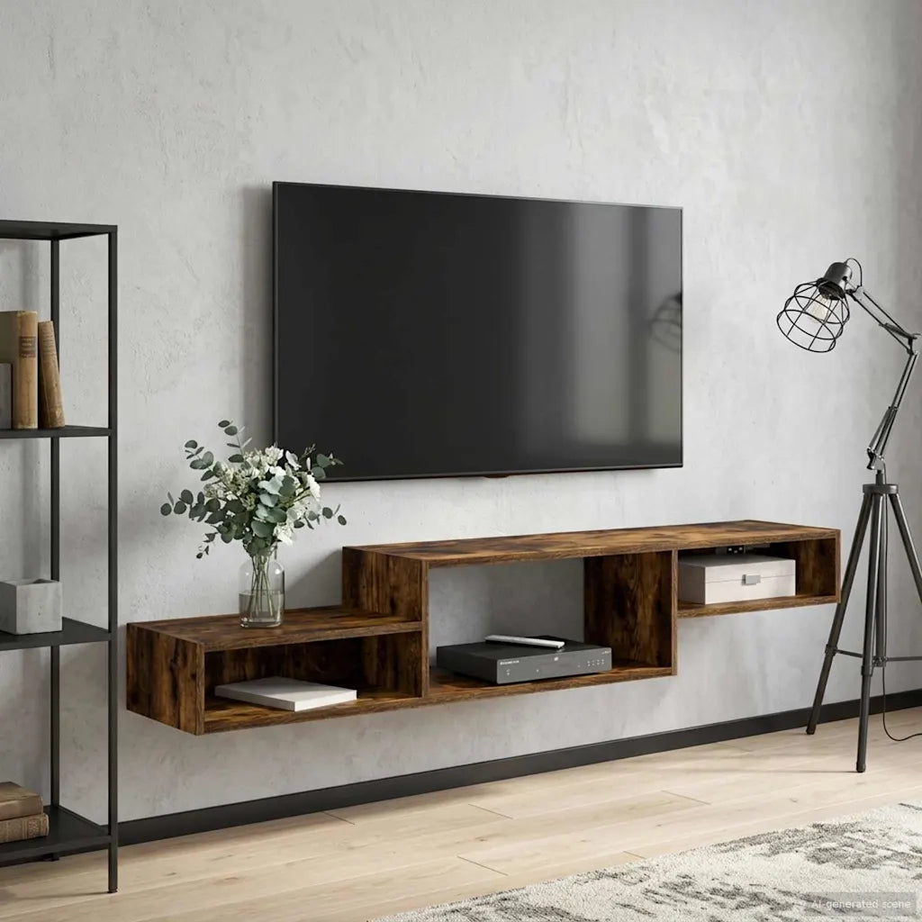 Mobile TV da Parete A parete Rovere Fumo 150 x 28 x 26 cm 8005993