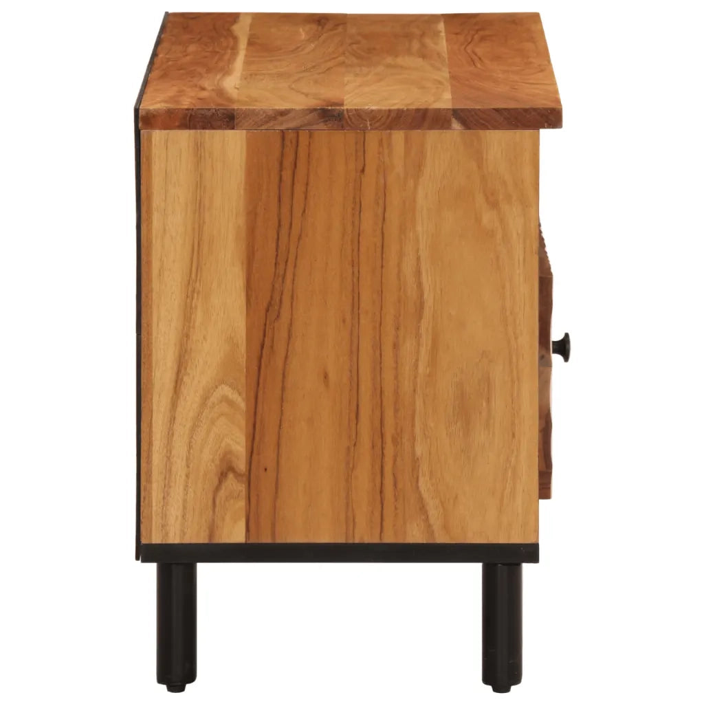 Mobile Porta TV 80x33x46 cm in Legno Massello di Acacia