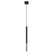 Lampada a sospensione Vitreo 1 nero/rame G9 Pure Lume
