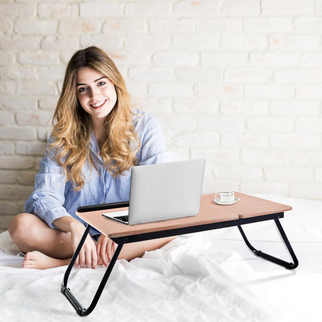 Tavolino portatile pieghevole per letto con piano inclinabile ufficio e viaggi, Tavolino per laptop colazione a letto Colorato