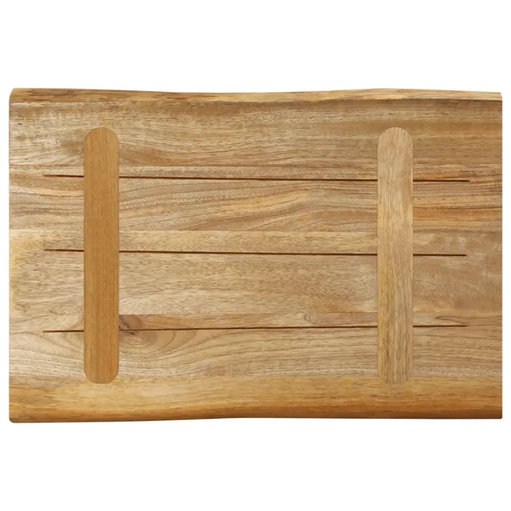 Piano Tavolo Bordi Vivi 60x40x2,5cm Legno Massello Mango Grezzo
