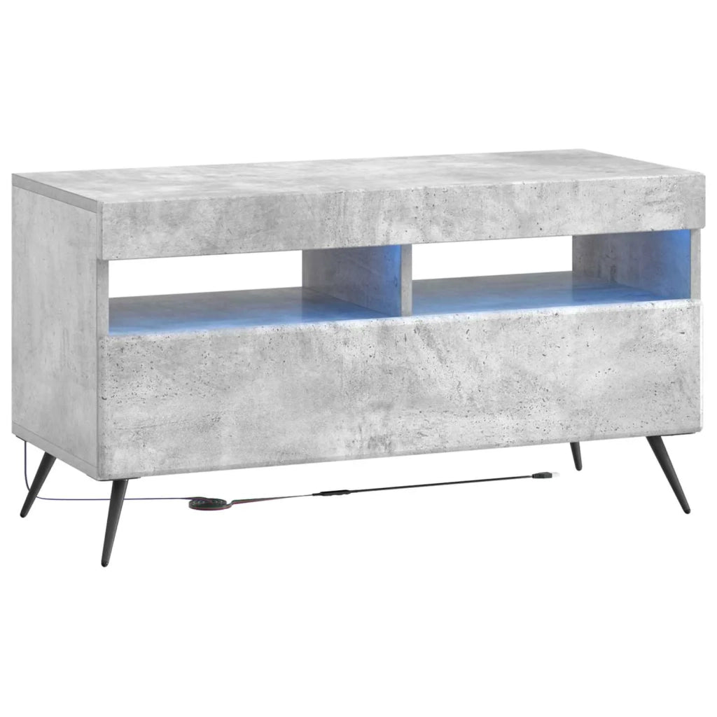 Mobile TV LED a 5 pezzi Grigio Cemento Legno ingegnerizzato 3416923