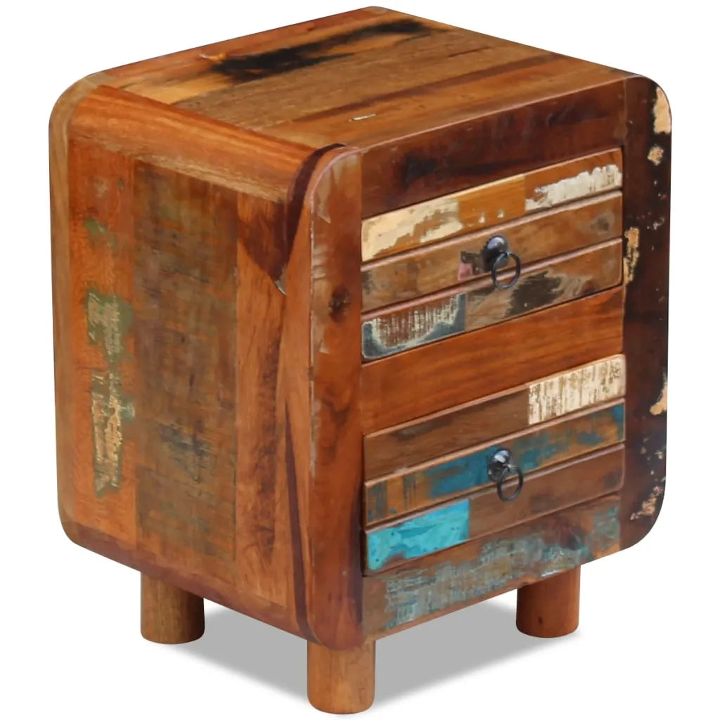 Comodino in Solido Legno di Recupero 43x33x51 cm 243323