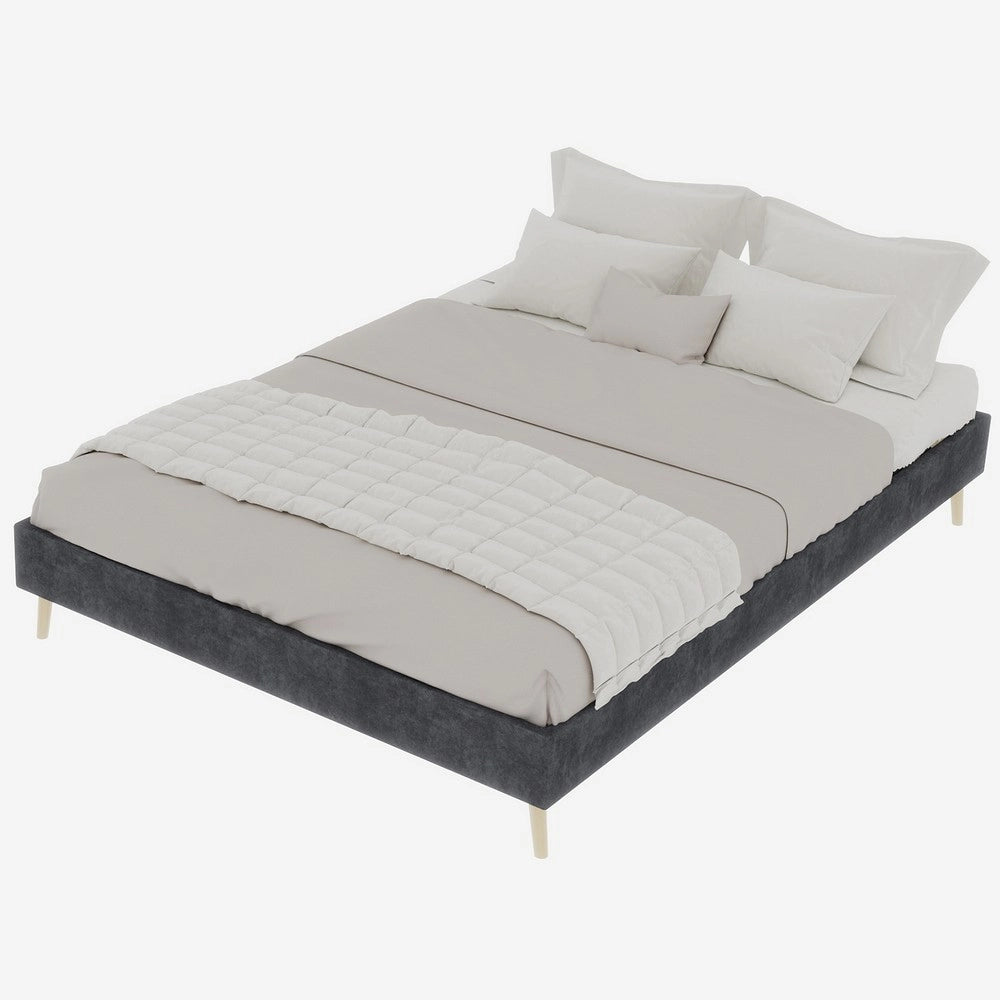 Letto Contenitore 140x200 ¨C Xylo ¨C Grigio, Velluto