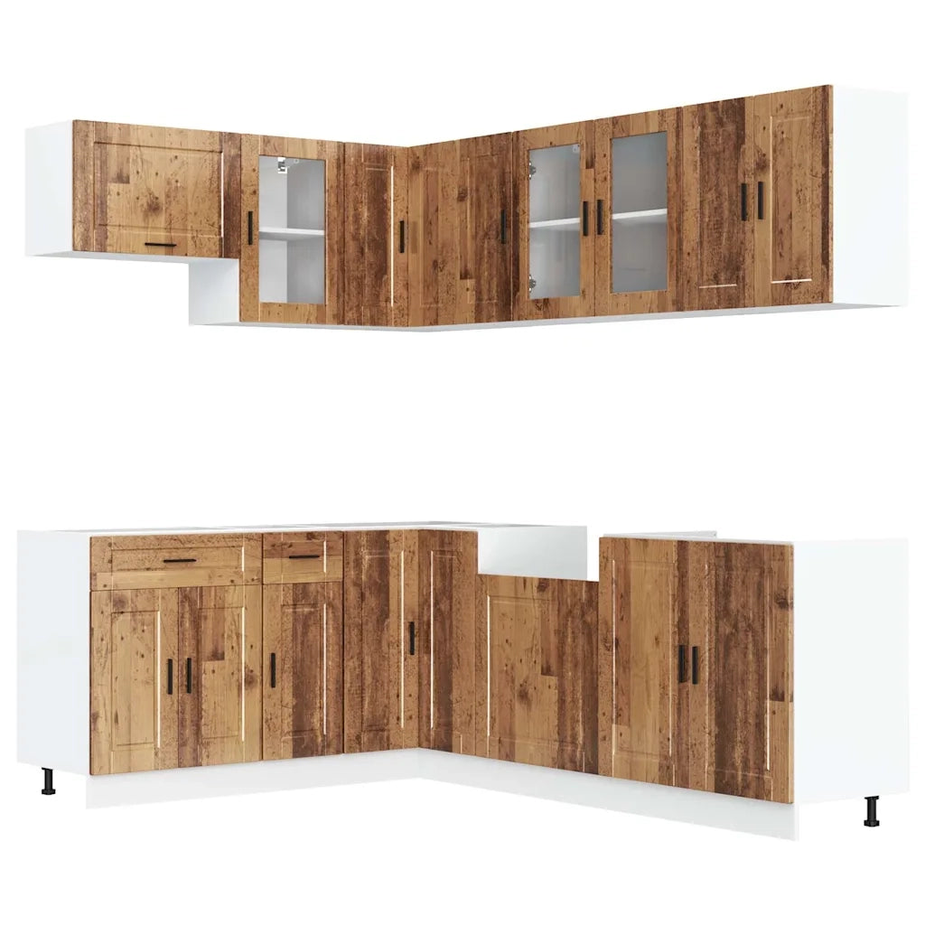 Set Mobili da Cucina 11 pz Porto Legno Antico in Truciolato