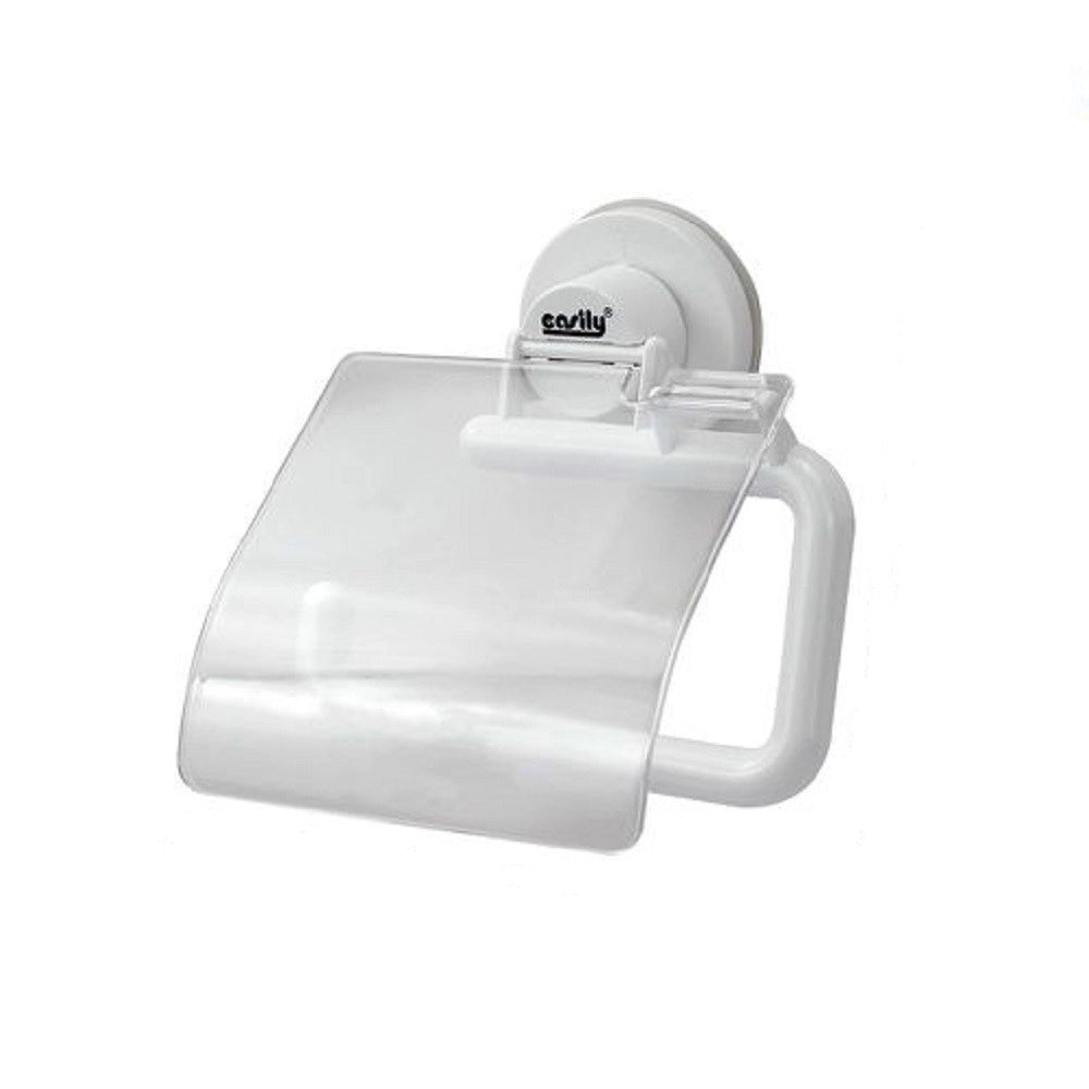 Trade Shop - Porta Rotolo Carta Igienica Supporto Portarotolo A Ventosa Accessori Bagno 79159 -