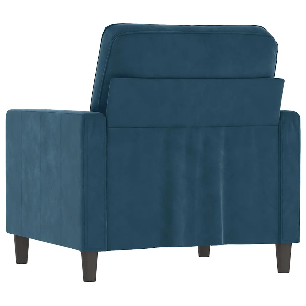 Divano Sedia-Poltrona Blu 60 cm Velluto 597584
