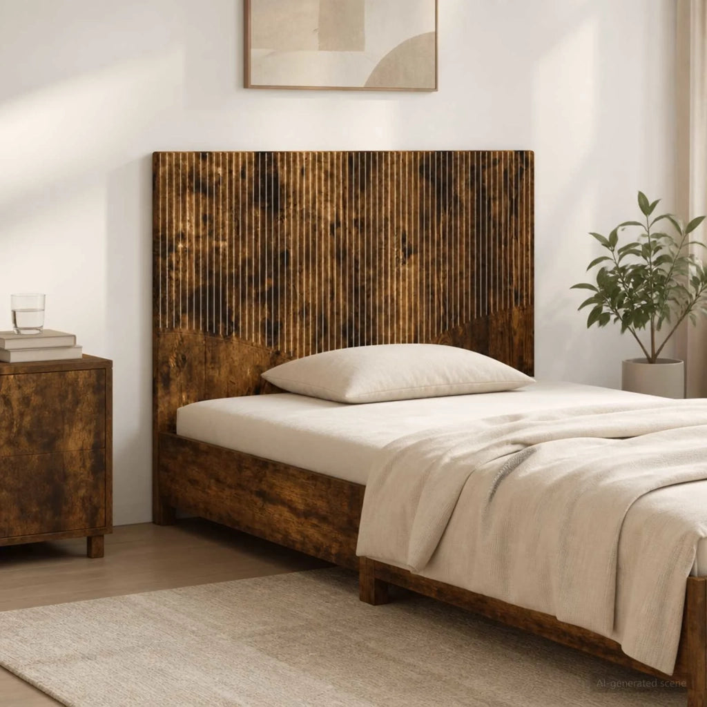 Testiera da Muro HOORN Rovere Fumo Legno ingegnerizzato 897420