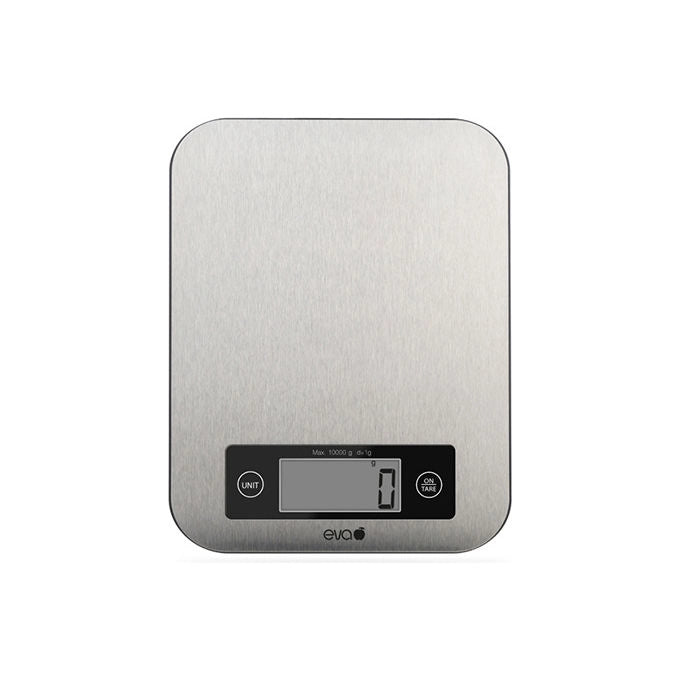 Kaufgut 033381 Bilancia da Cucina Digitale Inox 10Kg-1gr Eva