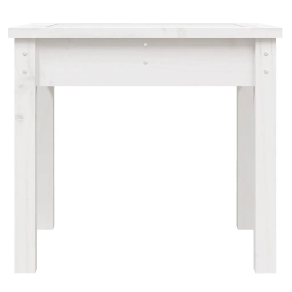 Panca da Giardino Bianca 50x44x45 cm Legno Massello di Pino 823991