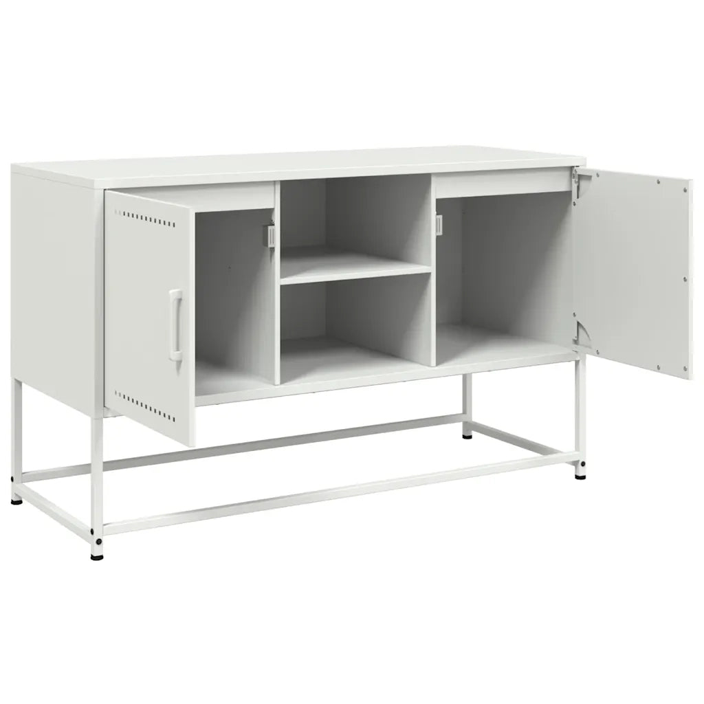 Mobile TV Bianco 100,5x39x60,5 cm in Acciaio 846517