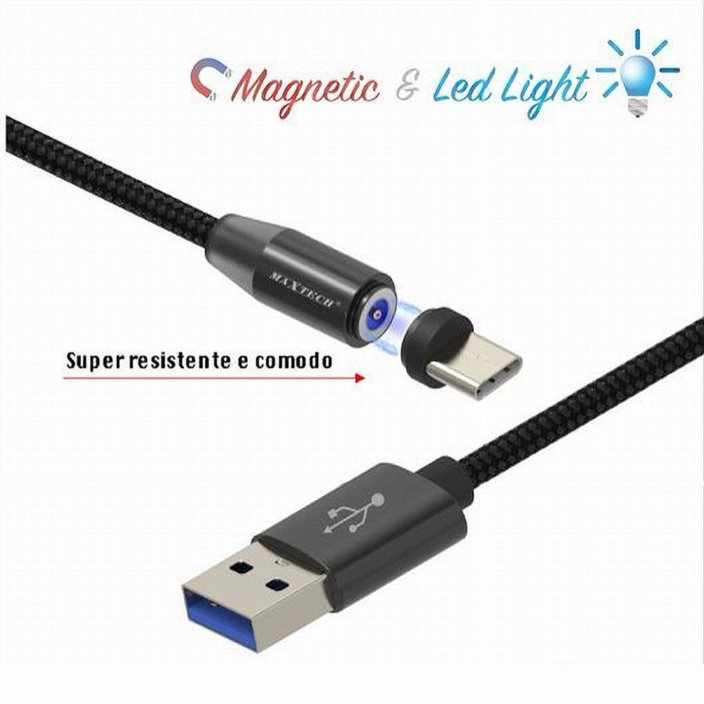 Trade Shop - Cavo Magnetico Ricarica Dati Per Huawei 1mt Connettore Type-c Maxtech F-tc012 -