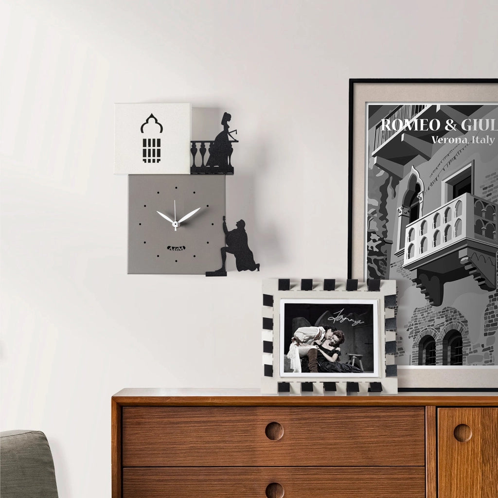 orologio da parete di design romeo e giulietta Giada/miele/fango/fango in Ferro 24x5x26h cm