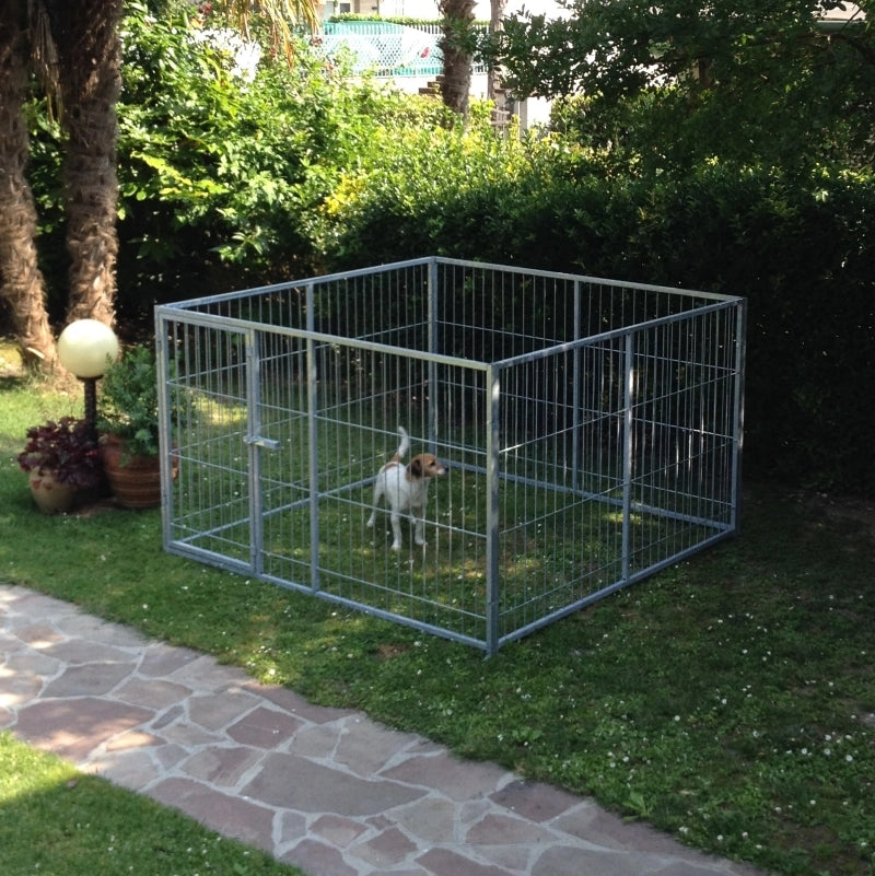 Pannello semplice modulare per recinto cuccioli zincatura a caldo 200xh120 cm