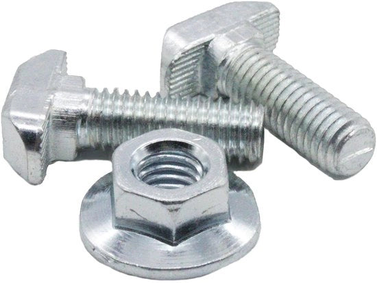 Viti a gancio 10 pezzi - M8x25 - Acciaio zincato - Alta resistenza - Preinstallate - Avvitabili a destra - Viti a gancio