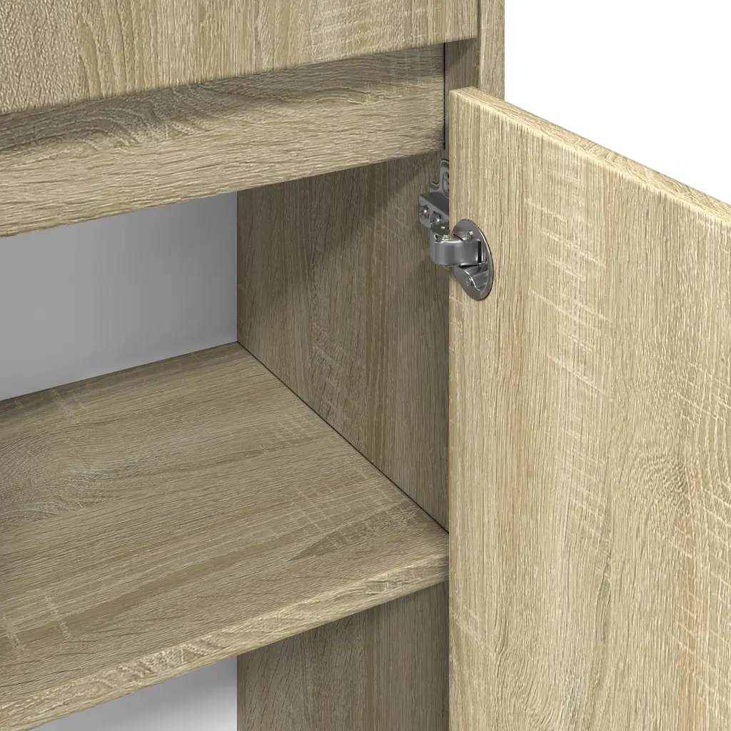 Mobile da Bagno Rovere Sonoma 30x30x95 cm in Legno Multistrato 849607
