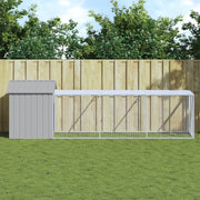 Pollaio Area Corsa Grigio Chiaro 117x405x123 cm Acciaio Zincatocod mxl 69774