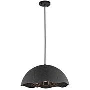 Lampada a sospensione Fracture Kichler nero 3xE27 Ø49,5cm