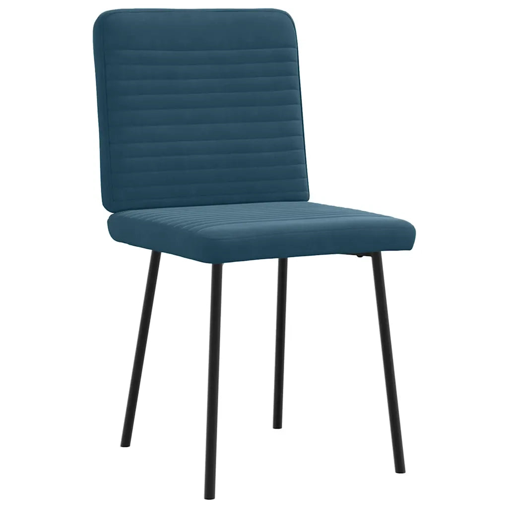 vidaXL Sedie da Pranzo 2 pz Blu in Velluto