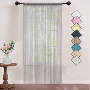 Gordino trasparente con frangia - Poliestere - 90 cm largo - 200/245 cm alto - Translucido - Facile da installare - Avvertenza di sicurezza: non adatto per camere da bambini - Gordino a rete