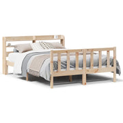 Letto matrimoniale | Letto per adulti | Letto senza Materasso 160x200 cm in Legno Massello di Pino