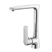 Miscelatore monoforo ottone per lavello cucina amsterdam erogazione orientabile *** finitura- cromo lucido, confezione 1