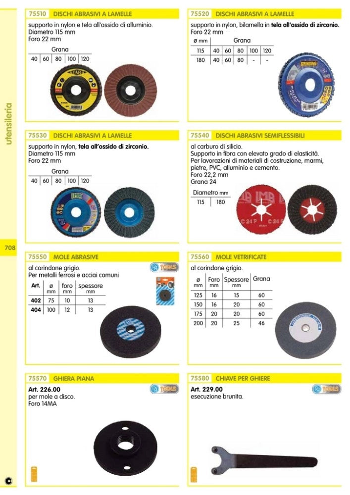 10pz ima disco zirconio a lamelle mm.115 gr. 40 cod:ferx.13446