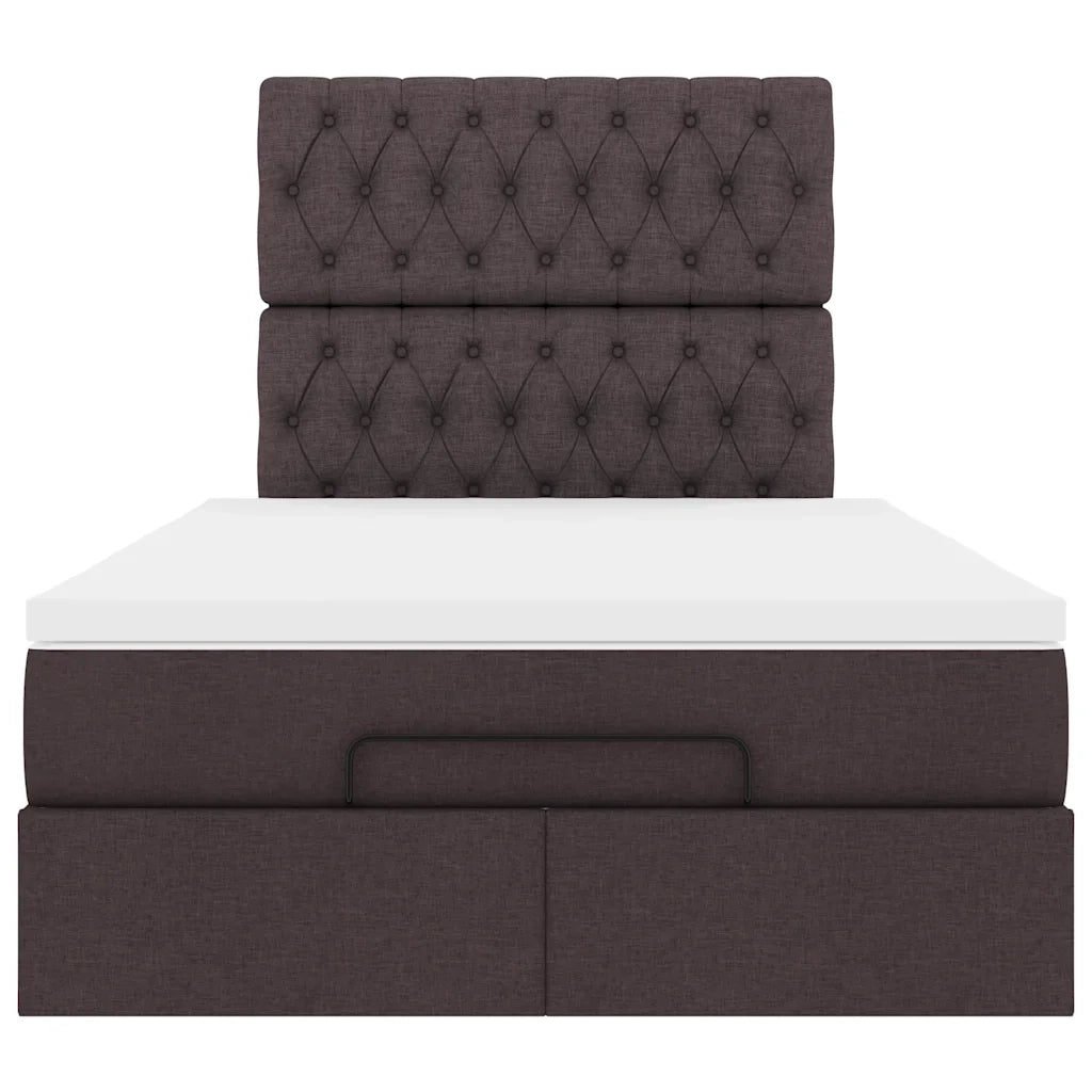 vidaXL Struttura Letto Pouf con Materasso 80x200 cm in Tessuto