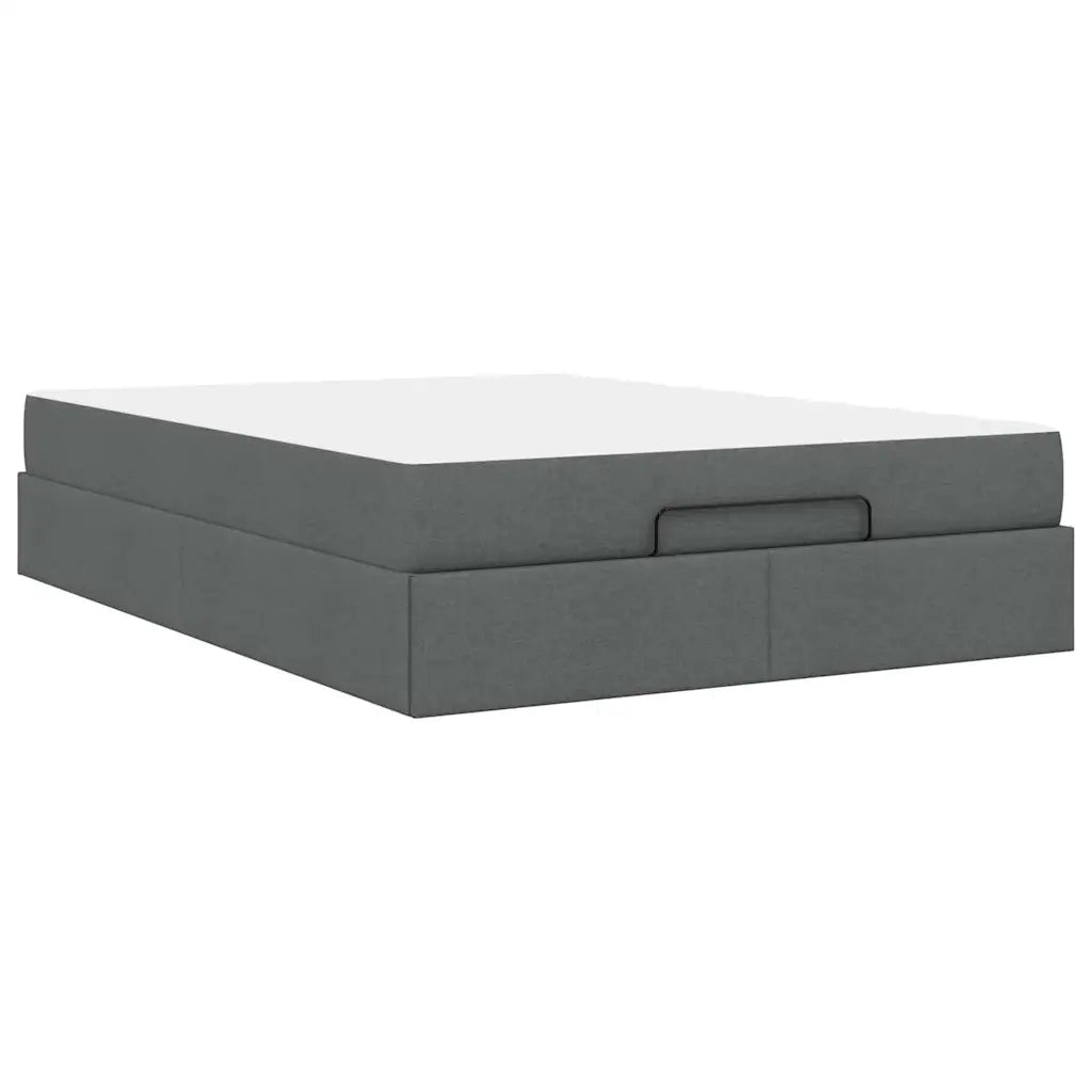 vidaXL Struttura del letto Grigio scuro 160 x 200 cm Tessuto