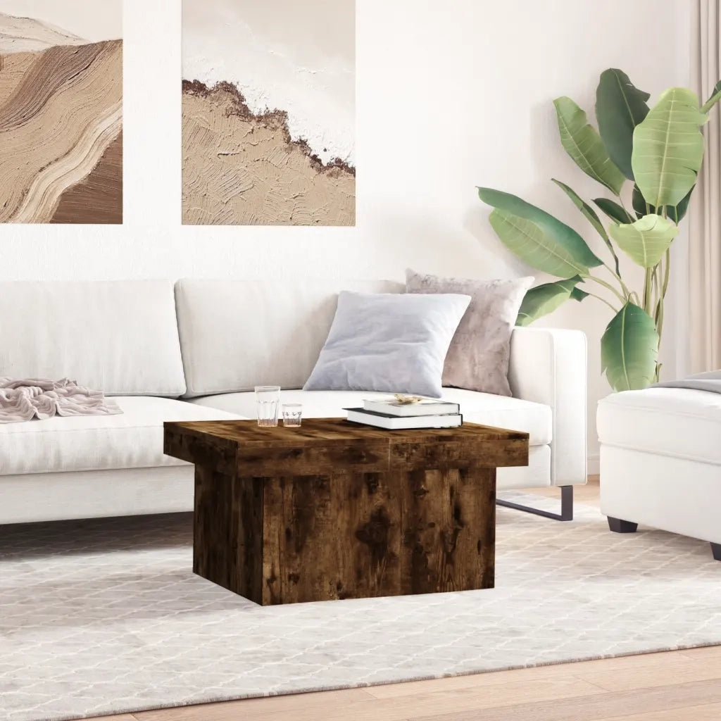 Tavolino da salotto | Tavolino da caff¨¨ | Tavolino da Soggiorno Rovere Fumo 80x55x40 cm Legno Multistrato