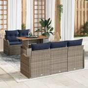 Set Divano da Giardino 6 pz grigio e blu navy 3349401